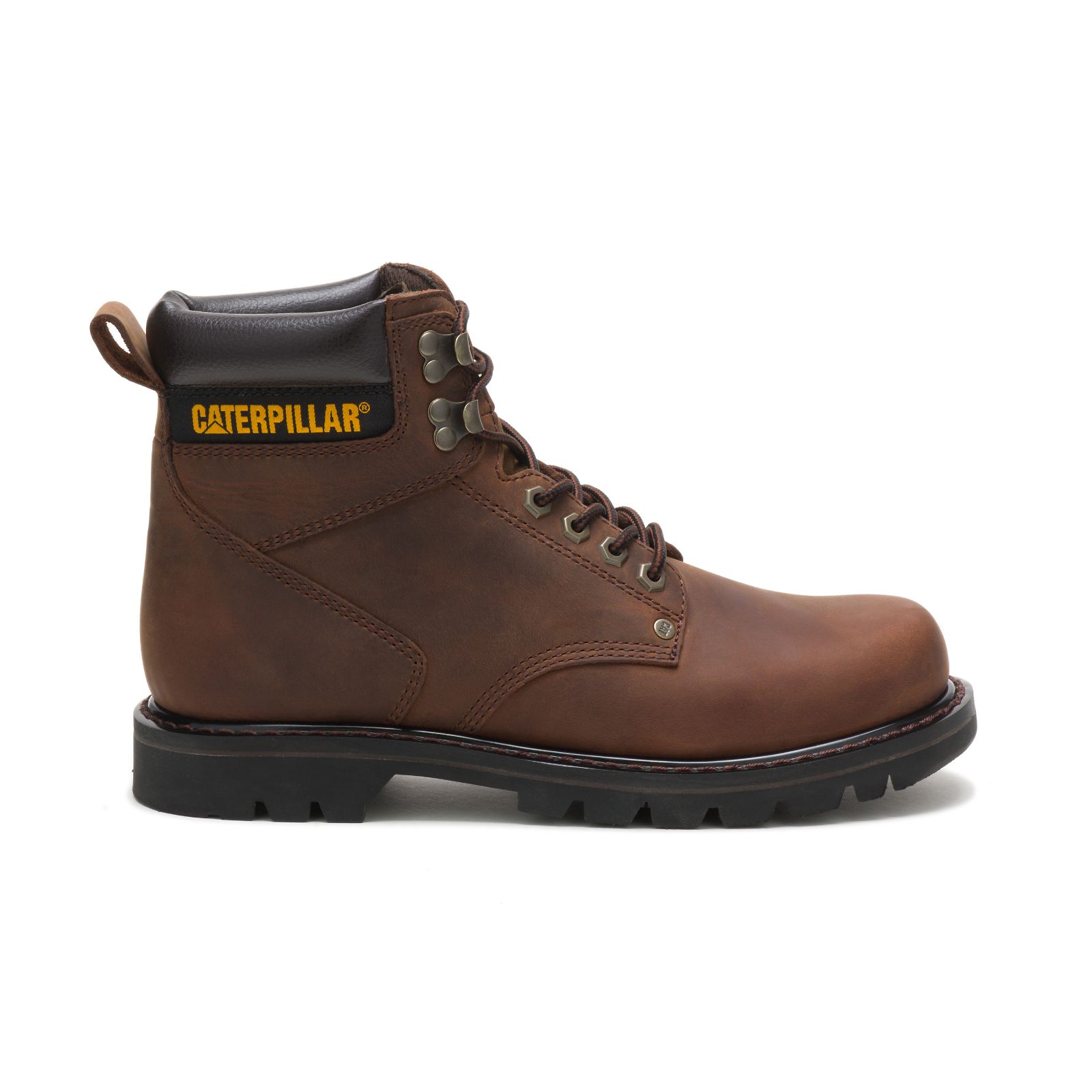 Caterpillar Boots South Africa - Cat Men's Second Shift Work Boots Dark Brown KM4897653